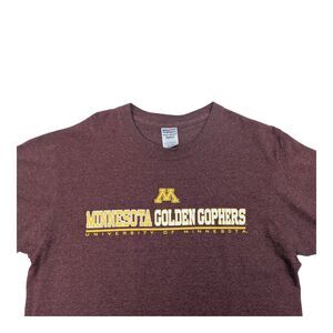 Minnesota Golden Gophers T Shirt Mens Maroon NCAA College Football Jerzees  Copy